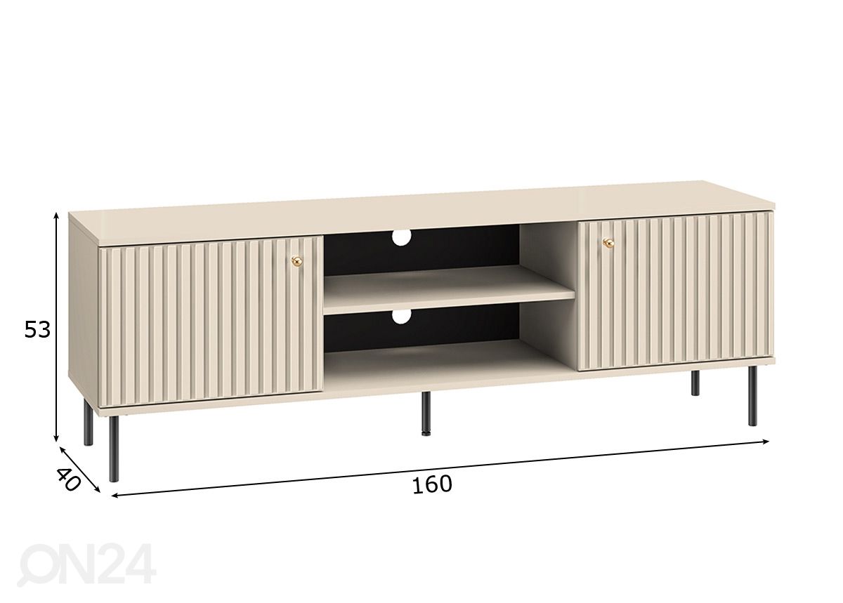 TV-taso Melanie 160 cm kuvasuurennos mitat