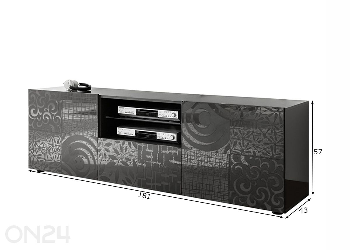 TV-taso Miro 181 cm kuvasuurennos mitat