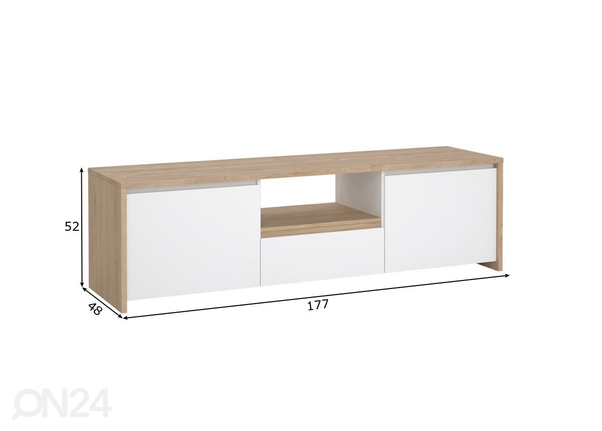 TV-taso Next 177 cm kuvasuurennos mitat