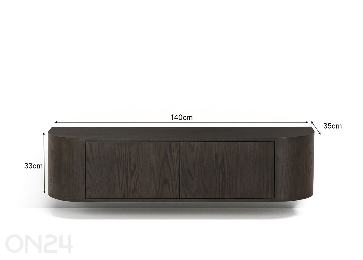 TV-taso Novero 140 cm kuvasuurennos mitat