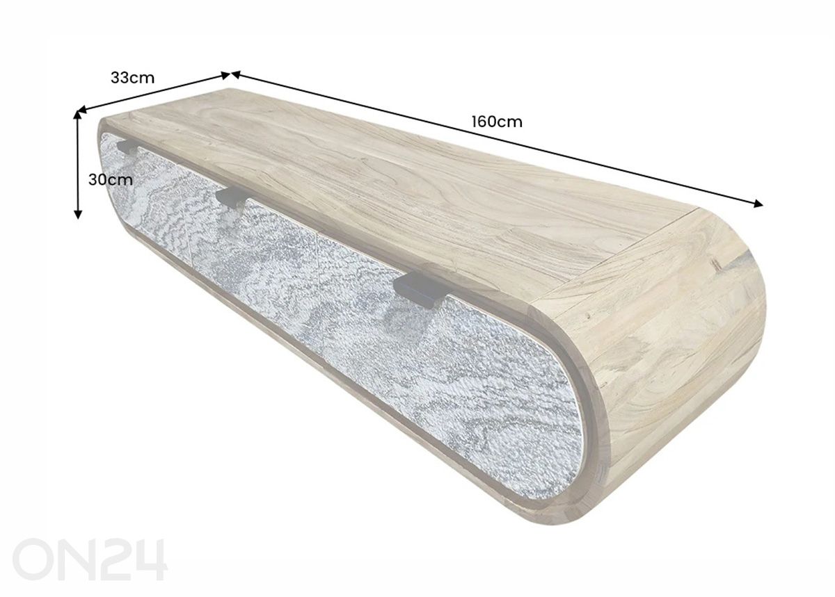 TV-taso Organic kuvasuurennos mitat