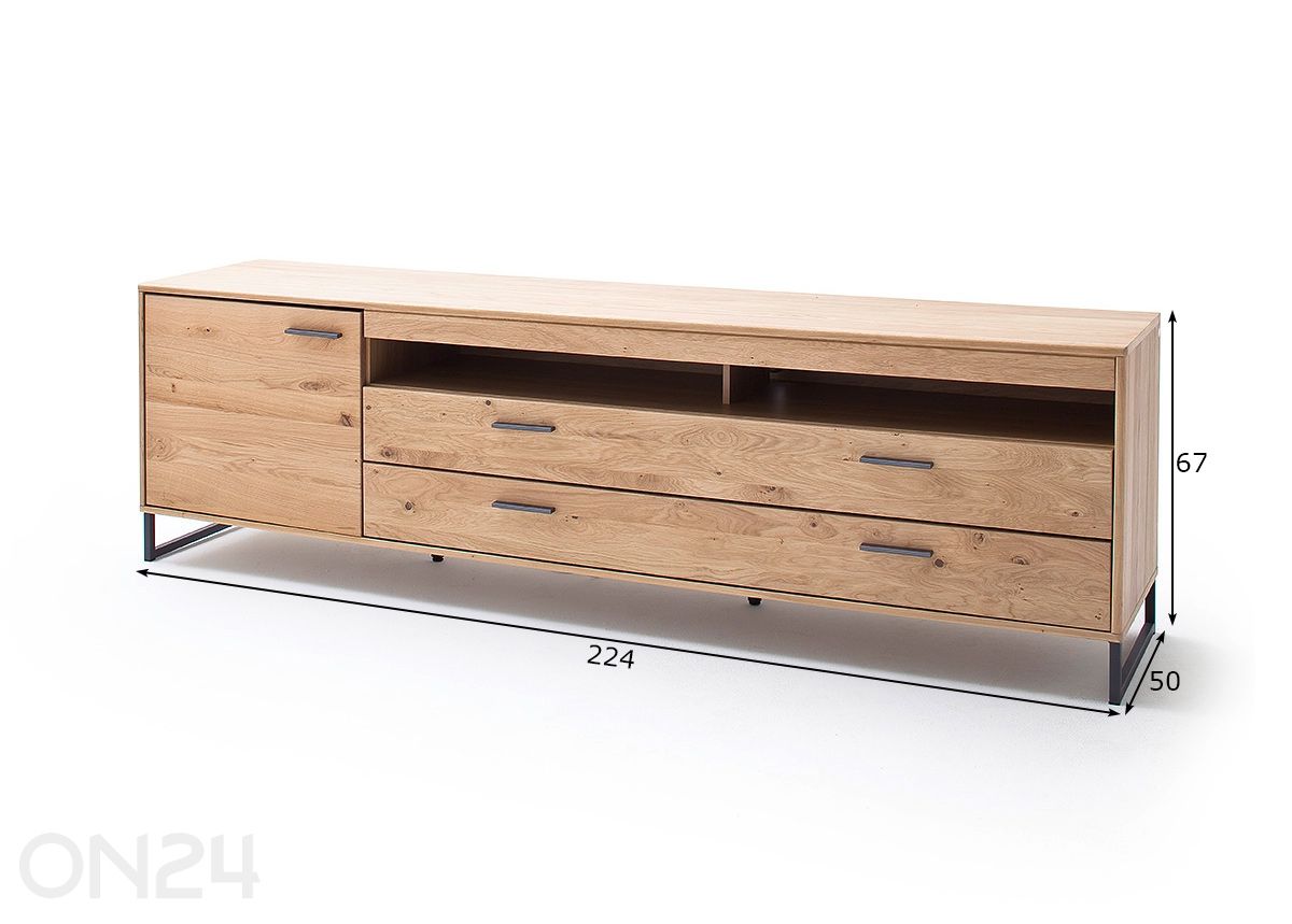 TV-taso Portland 224 cm kuvasuurennos mitat