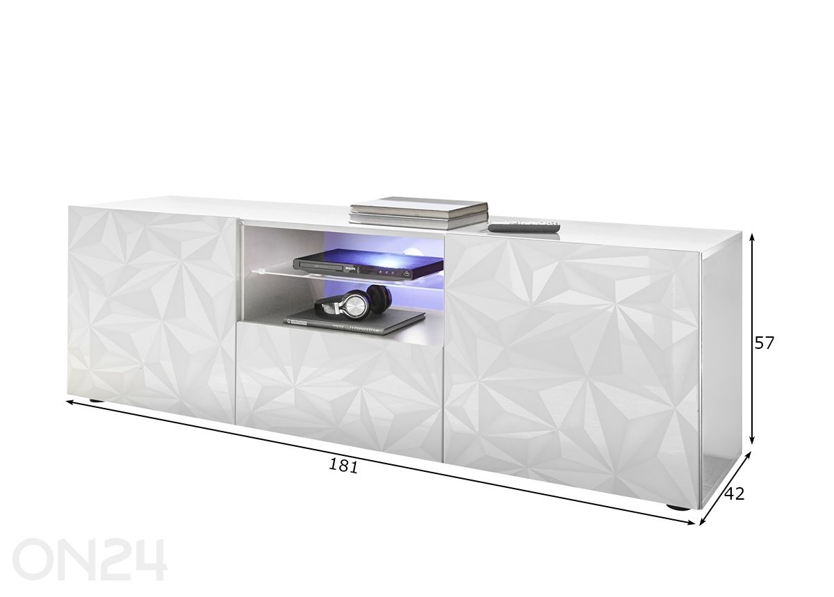 TV-taso Prisma 181 cm kuvasuurennos mitat