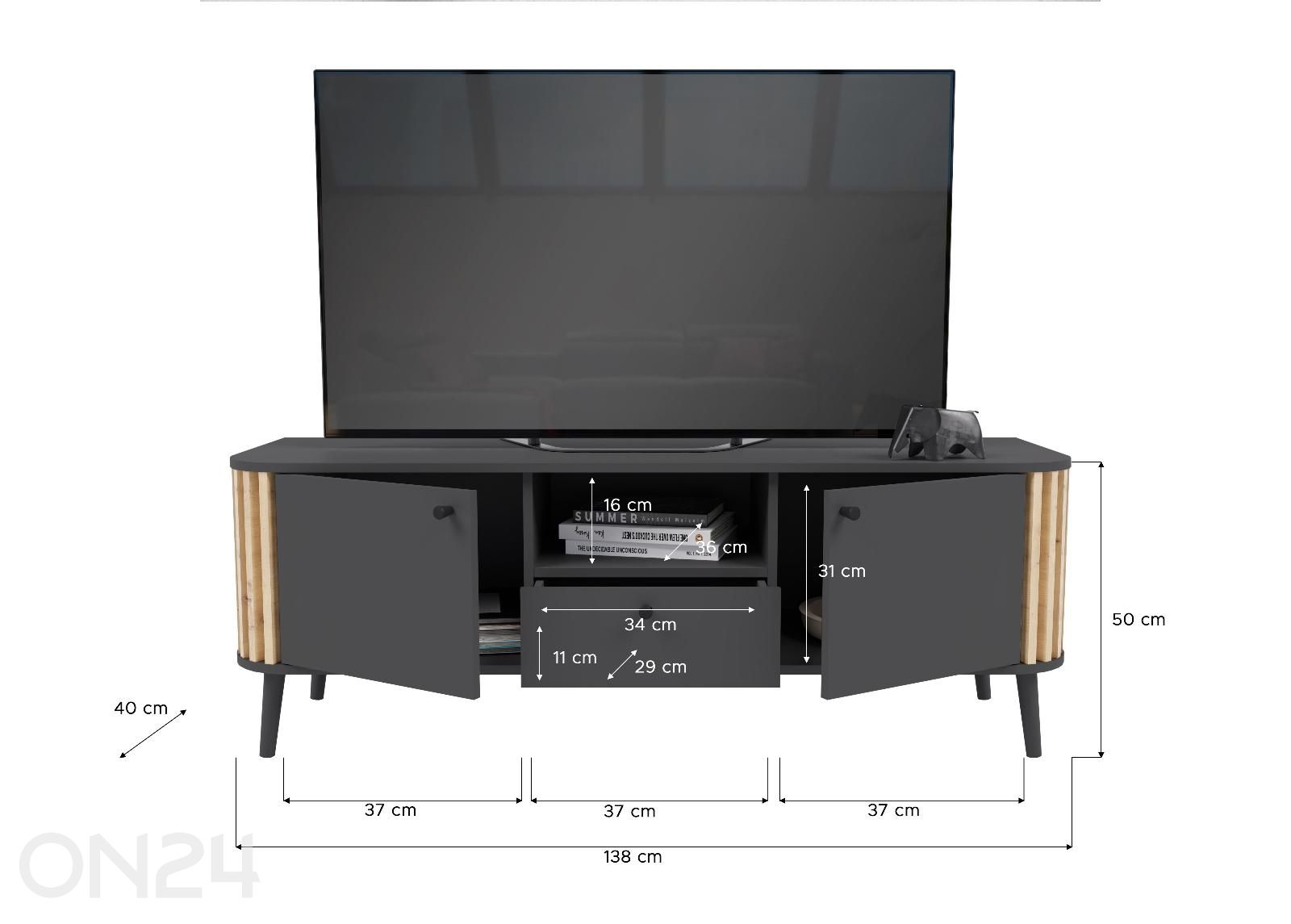 TV-taso Pure kuvasuurennos mitat