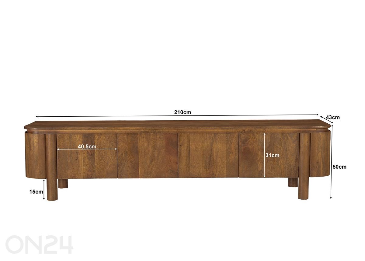 Tv-taso Salano 210 cm kuvasuurennos mitat
