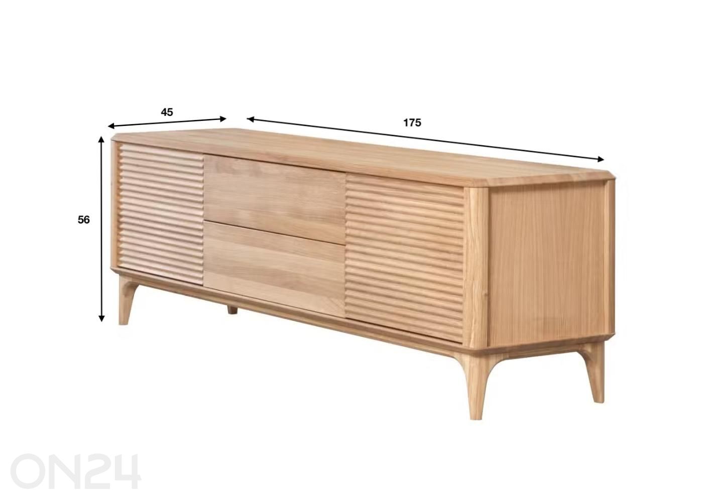 TV-taso Salt 175 cm kuvasuurennos mitat