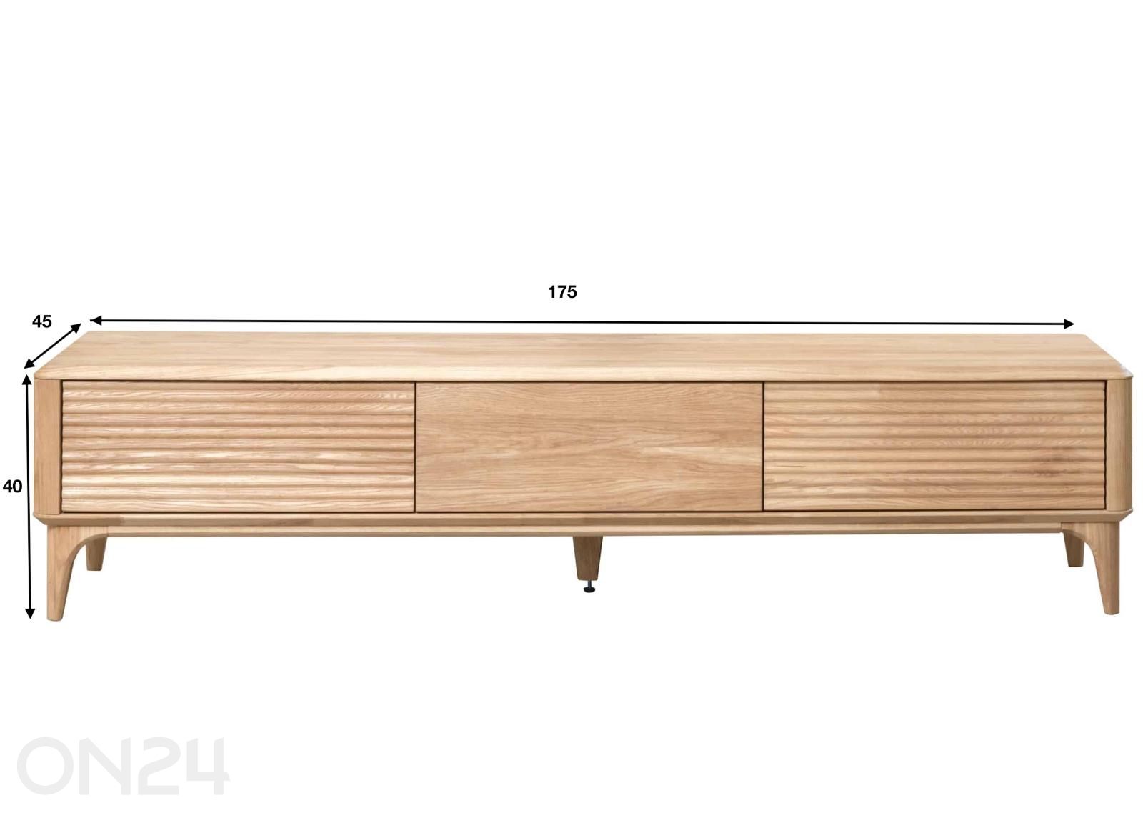 TV-taso Salt 175 cm kuvasuurennos mitat