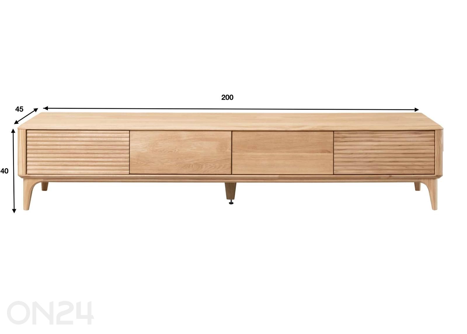 TV-taso Salt 200 cm kuvasuurennos mitat