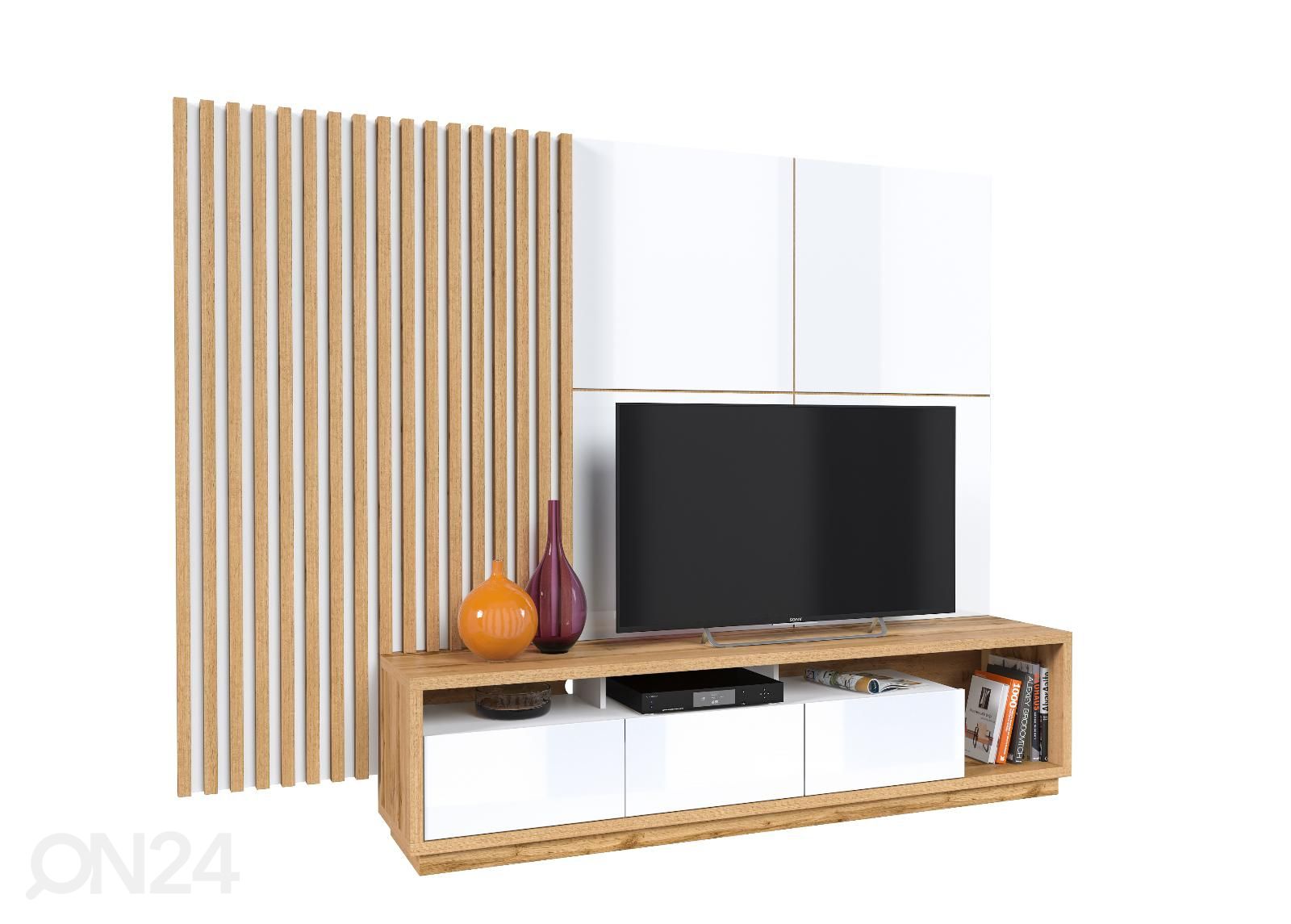 TV-taso + seinäpaneelit 3 kpl kuvasuurennos