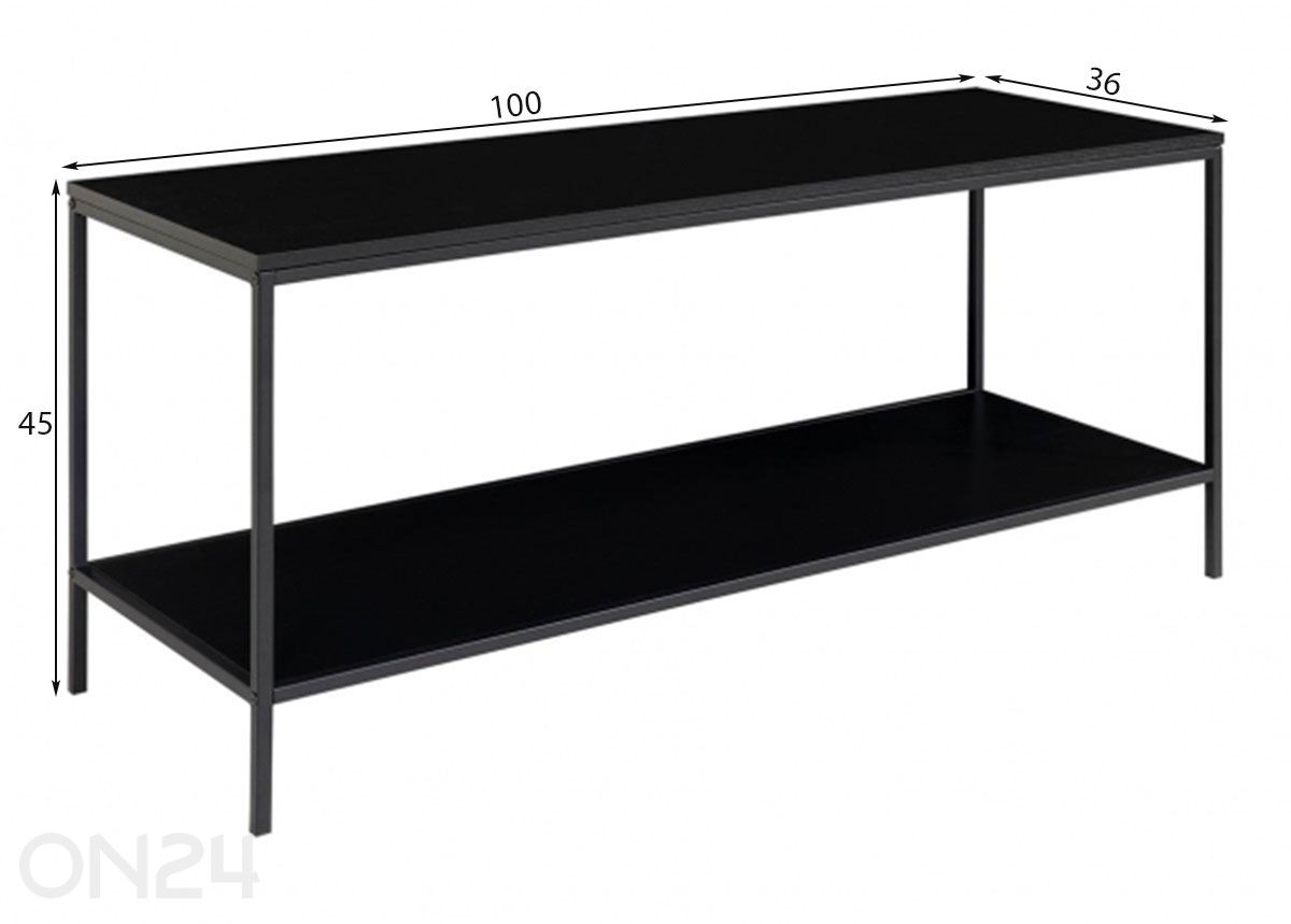 TV-taso Skagen 100 cm kuvasuurennos mitat