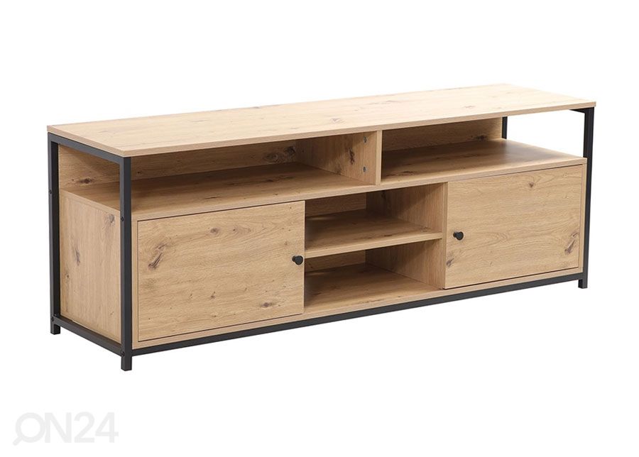 TV-taso Study 150x40xH54 cm, tammi/ musta kuvasuurennos