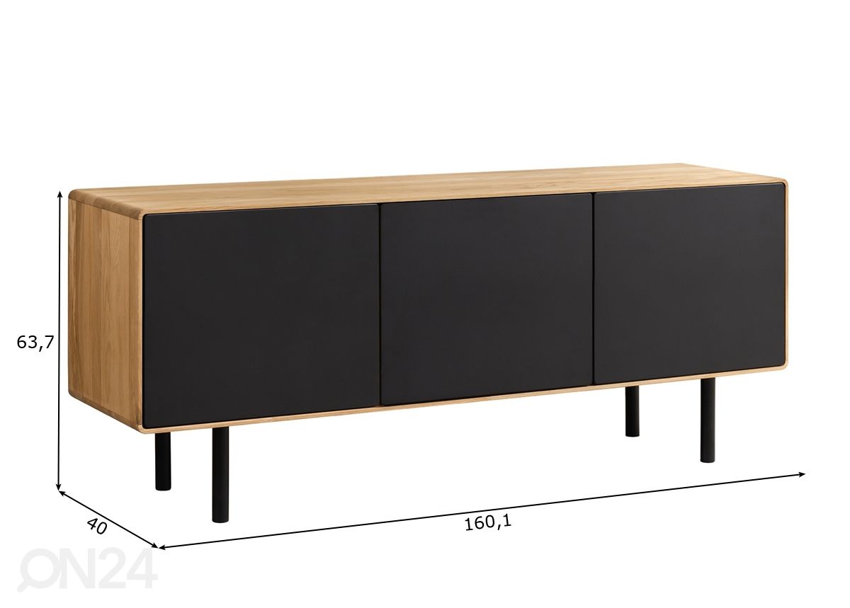 TV-taso Tokyo 160 cm kuvasuurennos mitat
