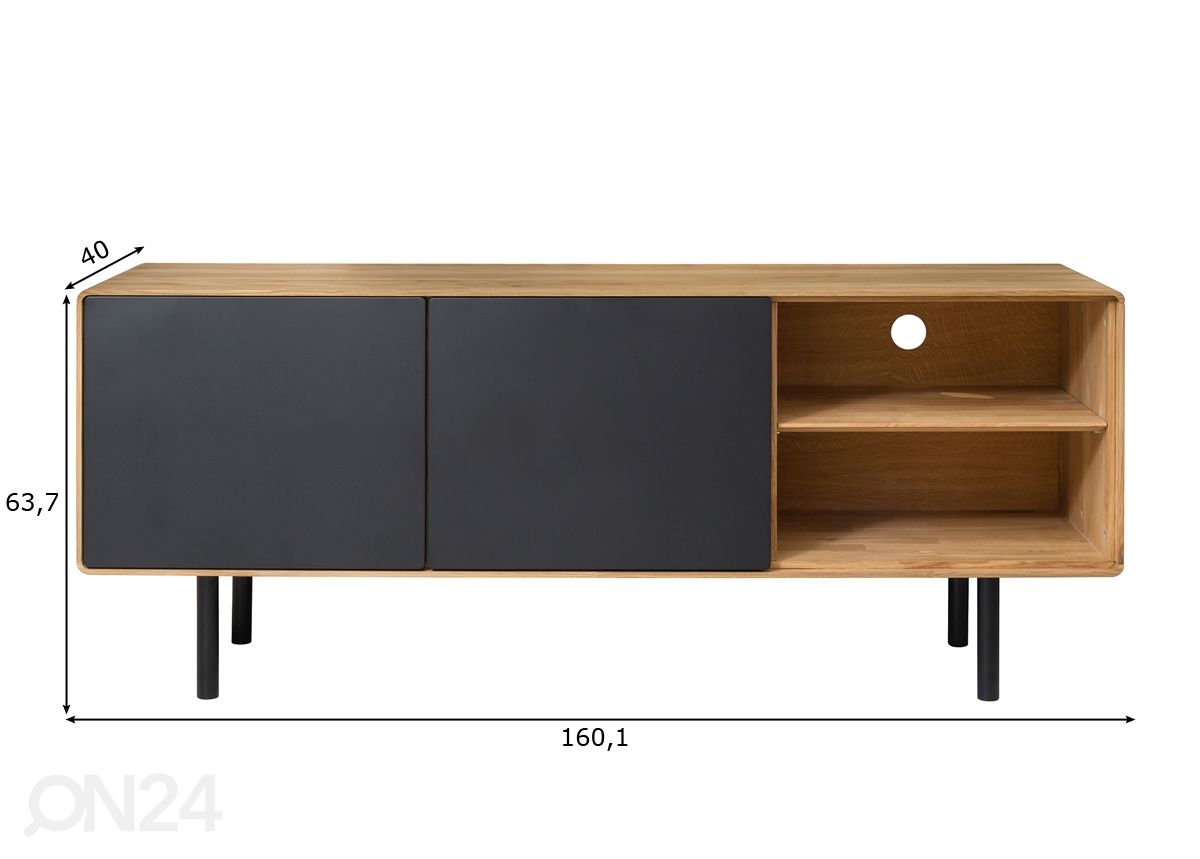 TV-taso Tokyo 160 cm kuvasuurennos mitat