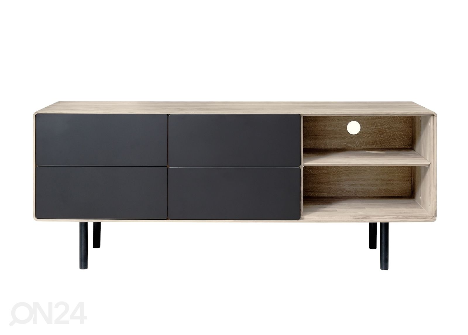 TV-taso Tokyo 160 cm, valkoinen öljy kuvasuurennos
