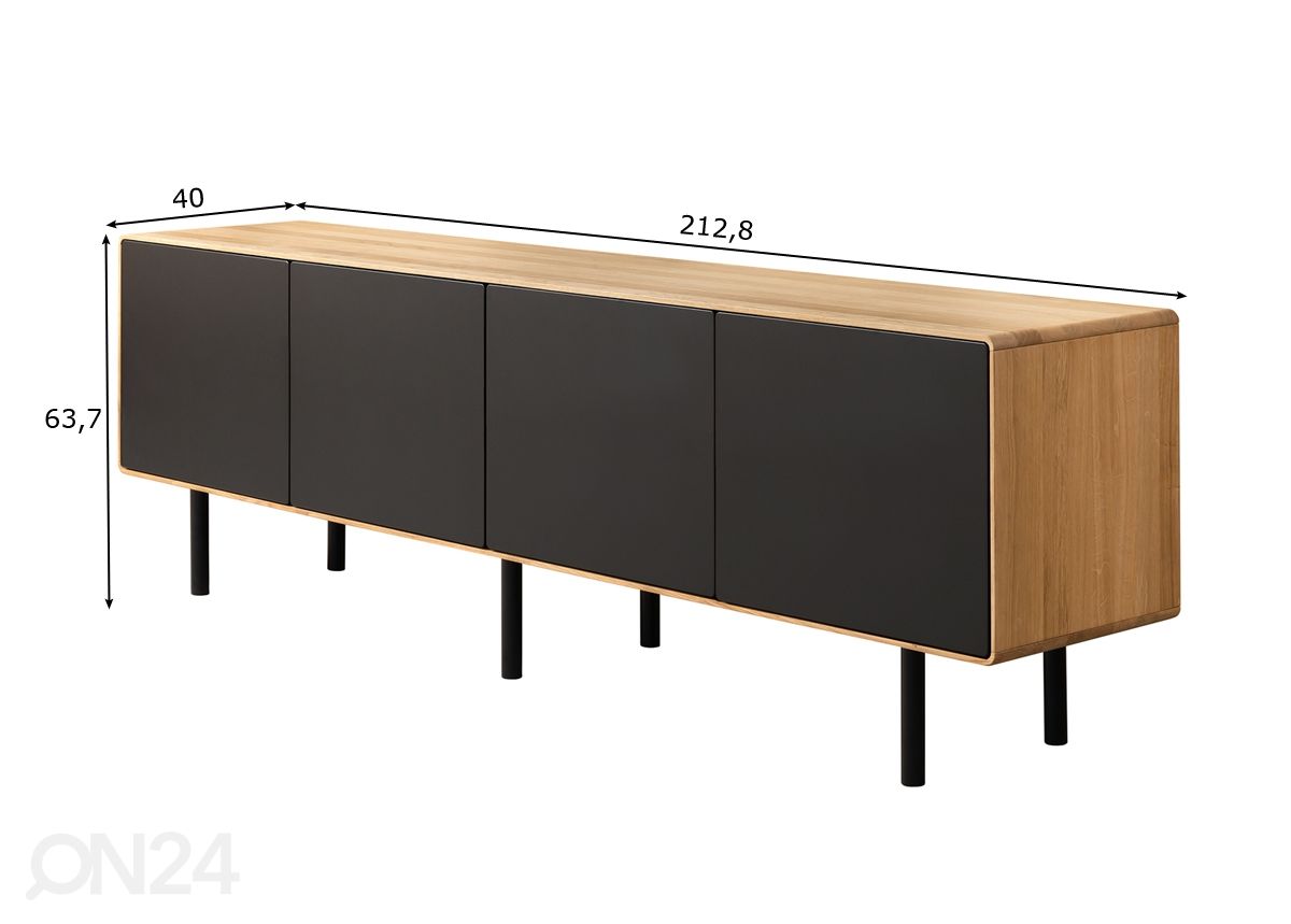 TV-taso Tokyo 213 cm kuvasuurennos mitat