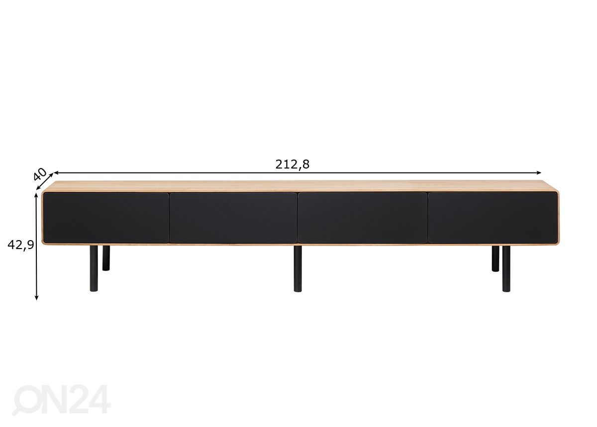 TV-taso Tokyo 213 cm kuvasuurennos mitat