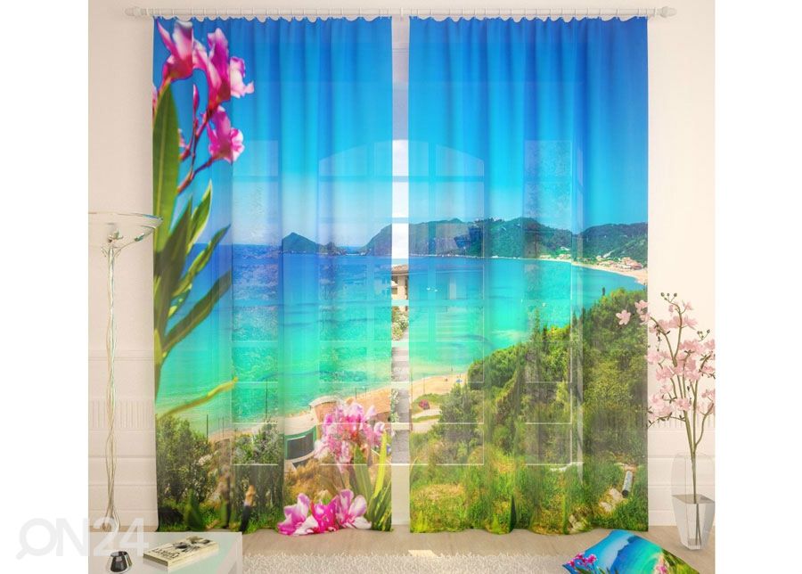 Tylliverho Blue Beach 400x260 cm kuvasuurennos