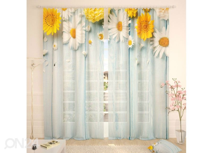 Tylliverho Chamomile 400x260 cm kuvasuurennos
