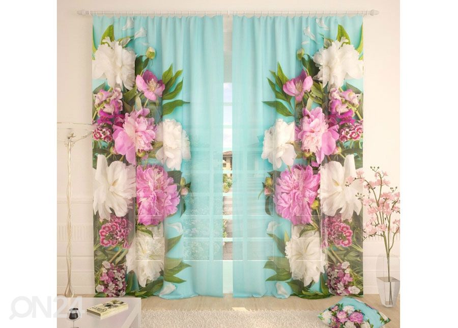 Tylliverho Fresh Pions 400x260 cm kuvasuurennos