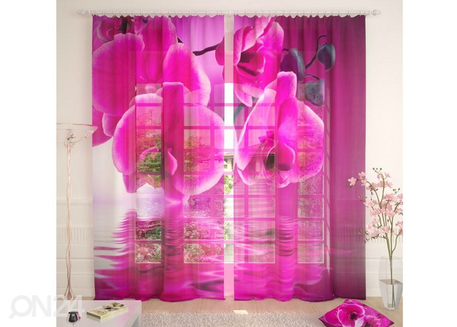 Tylliverho Pink Orchid on the Water 400x260 cm kuvasuurennos