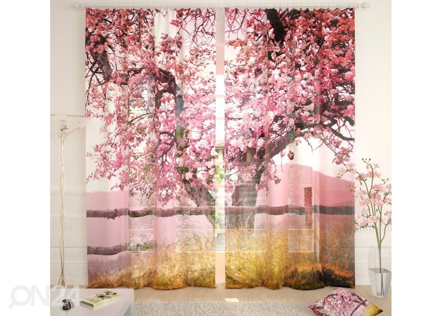 Tylliverho Pink Tree 400x260 cm kuvasuurennos