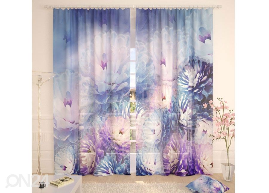 Tylliverho Tender Blue Flower 400x260 cm kuvasuurennos