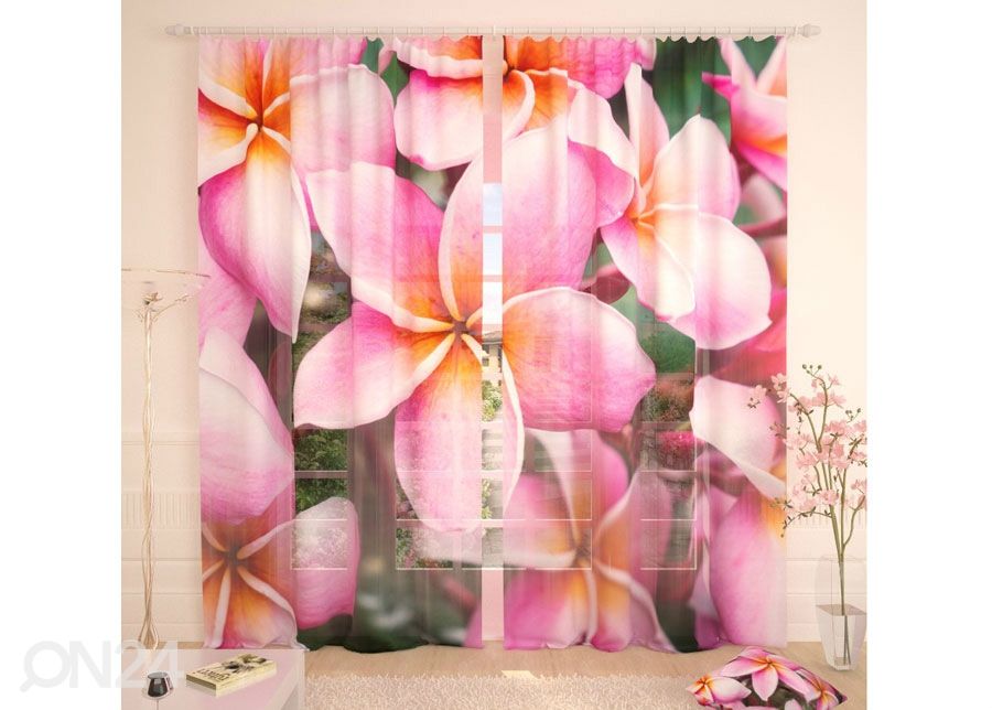 Tylliverho Tropical Flowers 400x260 cm kuvasuurennos