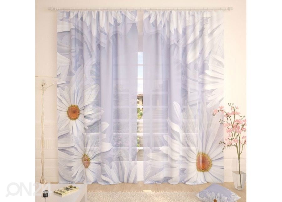 Tylliverho White Daisies 400x260 cm kuvasuurennos