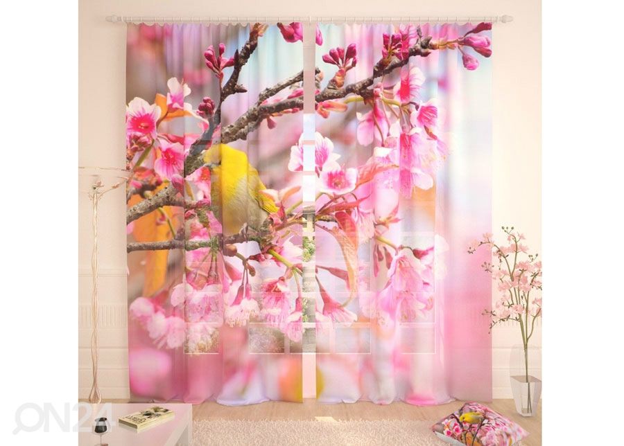 Tylliverho Yellow Bird 400x260 cm kuvasuurennos