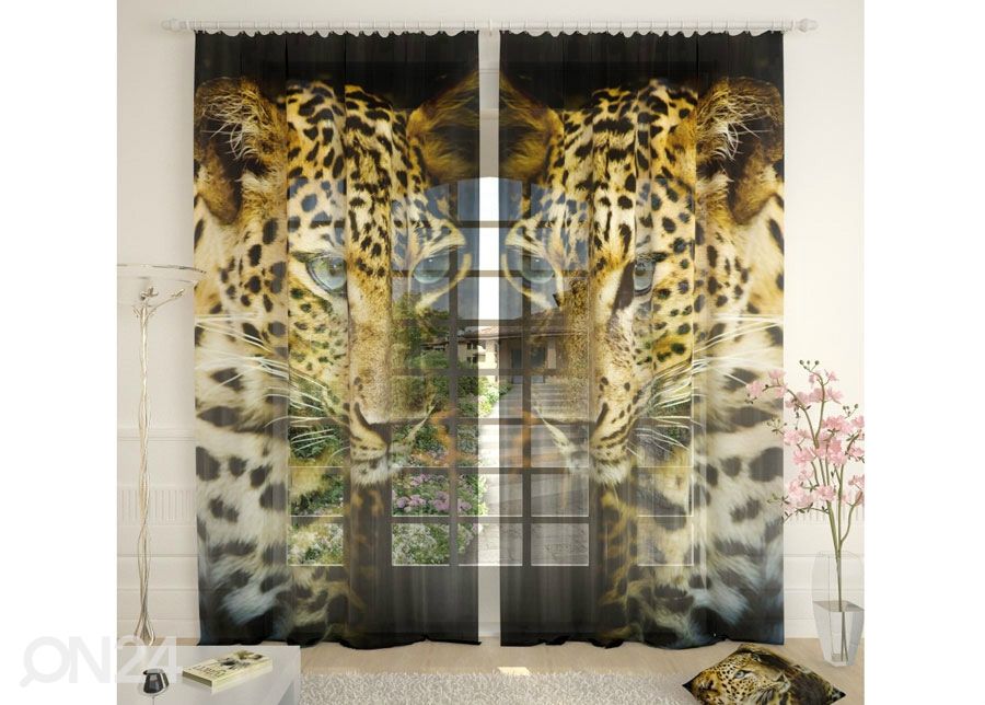 Tylliverhot Leopard 400x260 cm kuvasuurennos