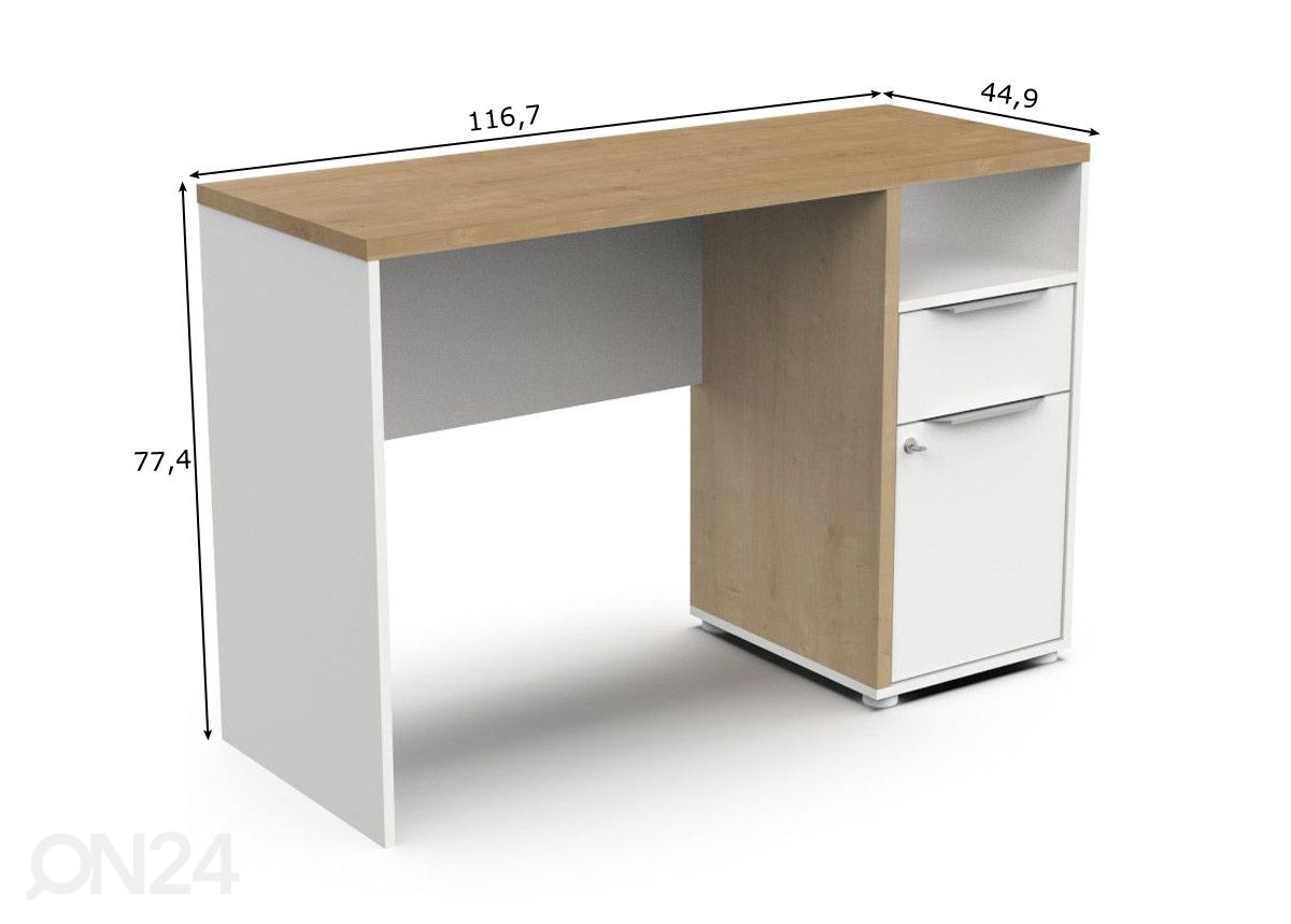Työoöytä Access 116,7 cm kuvasuurennos mitat