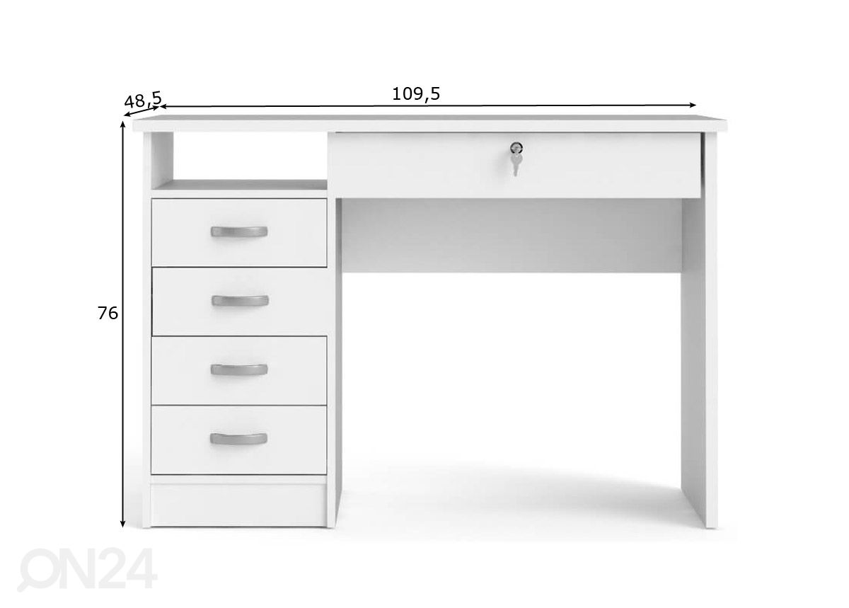 Työpöytä Function 109,5 cm kuvasuurennos mitat