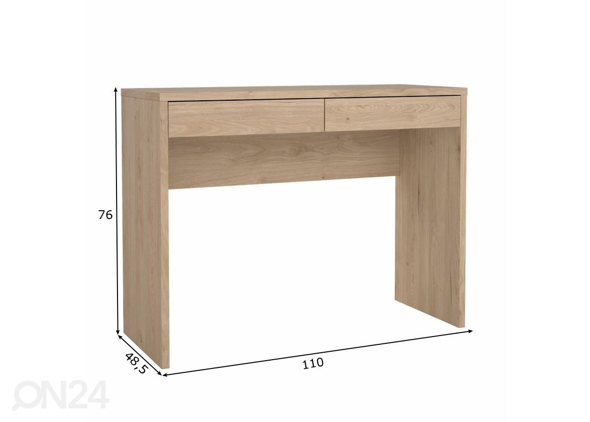 Työpöytä Function 110 cm kuvasuurennos mitat