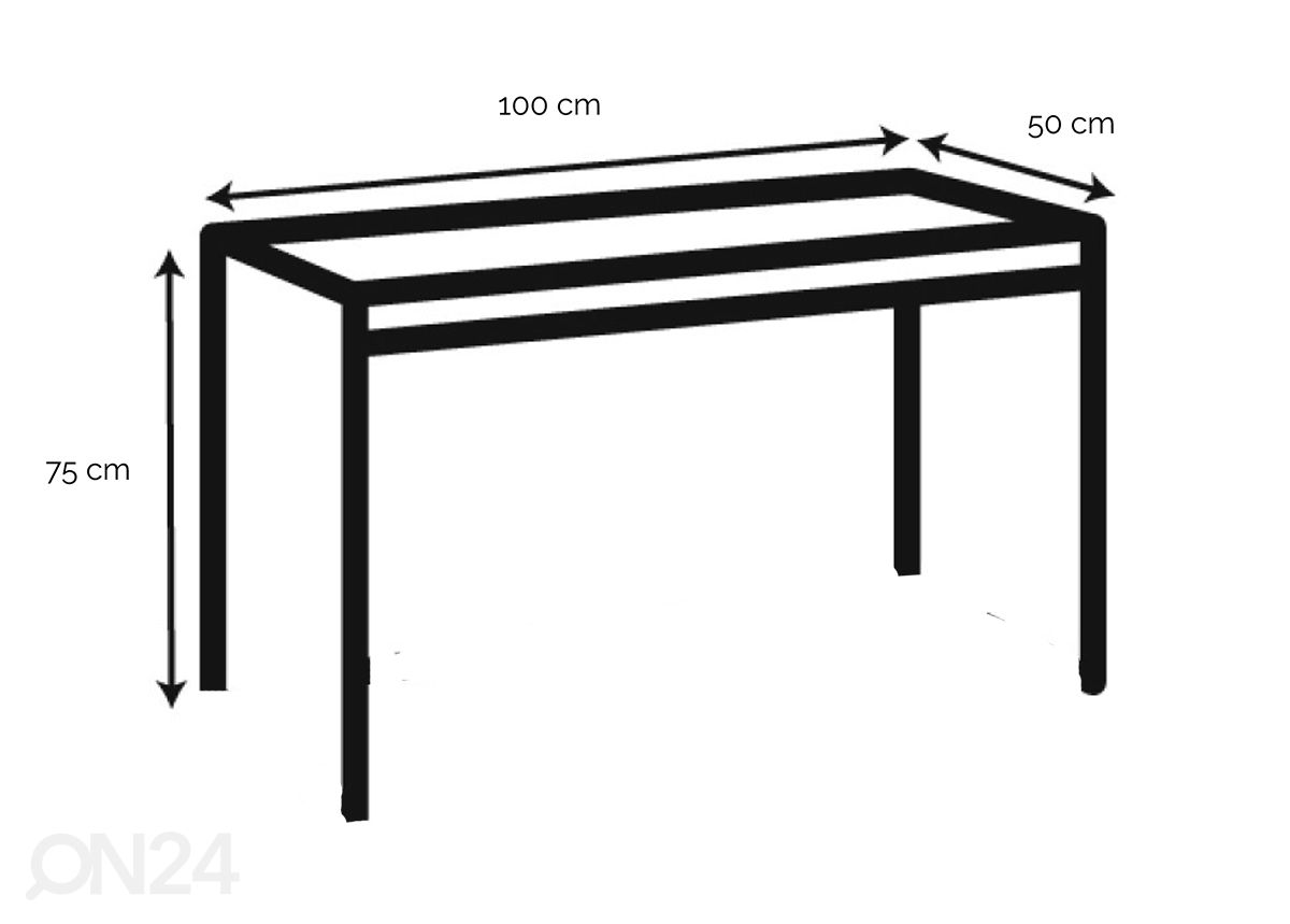Työpöytä Lemvig kuvasuurennos mitat