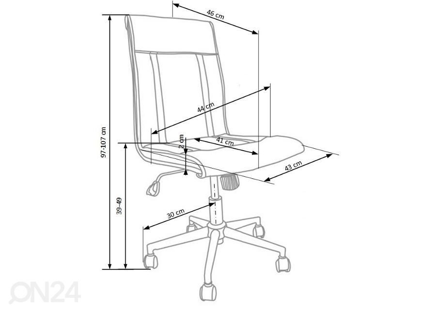 Työtuoli kuvasuurennos mitat