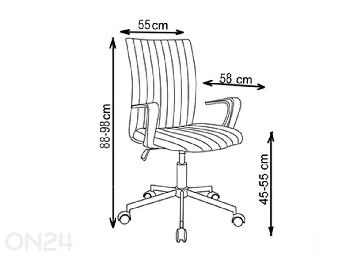Työtuoli Doral kuvasuurennos mitat