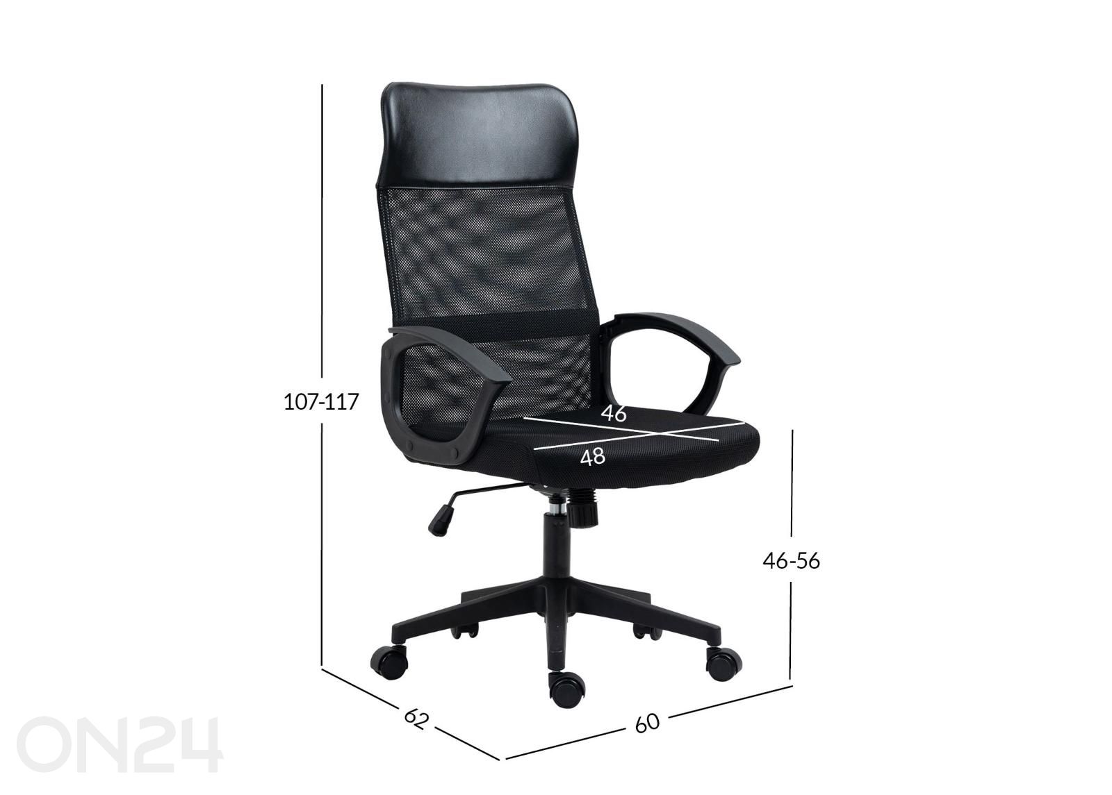 Työtuoli Linus kuvasuurennos mitat