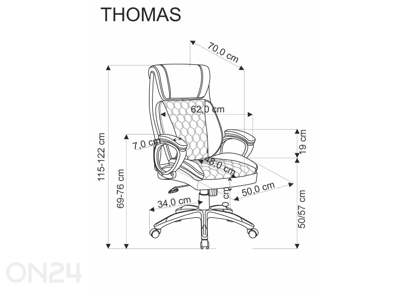 Työtuoli Thomas kuvasuurennos mitat