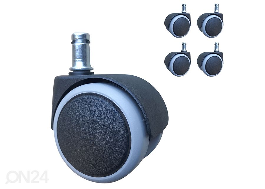 Työtuolin pyörät Ø 50 mm, 5 kpl kuvasuurennos