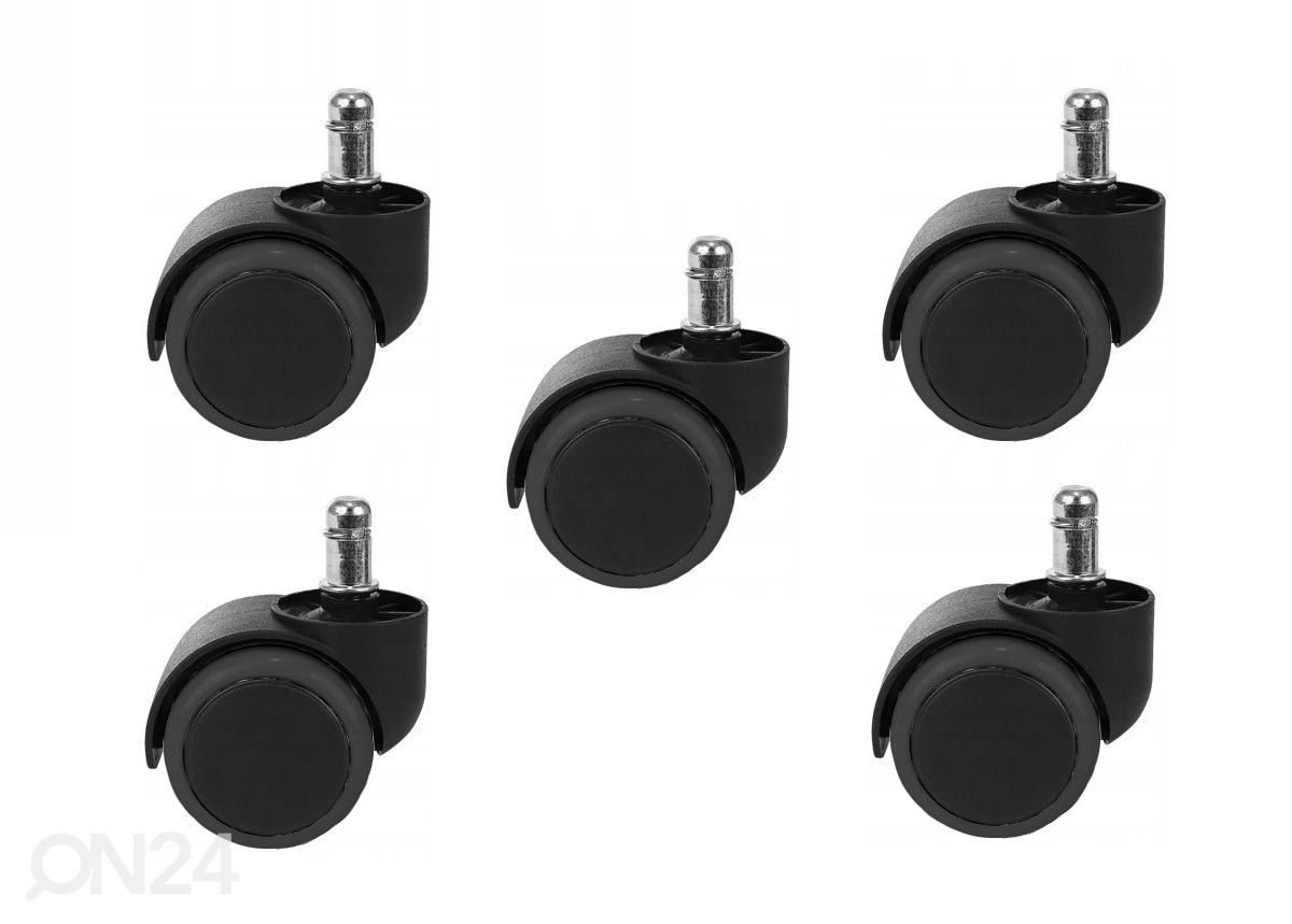 Työtuolin pyörät Ø 50 mm, 5 kpl kuvasuurennos