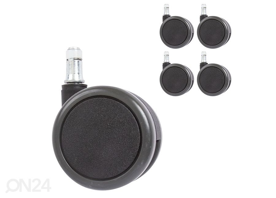 Työtuolin pyörät Ø 65 mm, 5 kpl kuvasuurennos