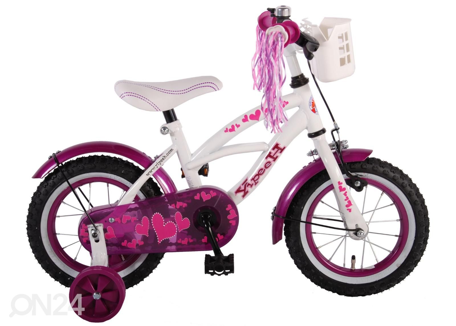 Tyttöjen polkupyörä Heart Cruiser 12 tuumaa Yipeeh kuvasuurennos