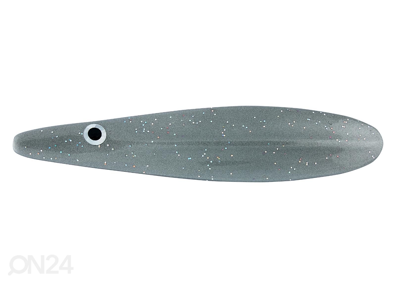 Uistin meritaimenen ja lohen kalastukseen Abu Mo Inline 24G Silver Shadow kuvasuurennos