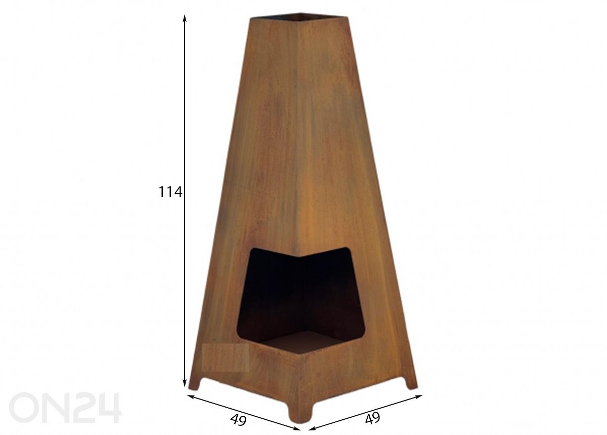 Ulkotakka Torn, corten kuvasuurennos mitat