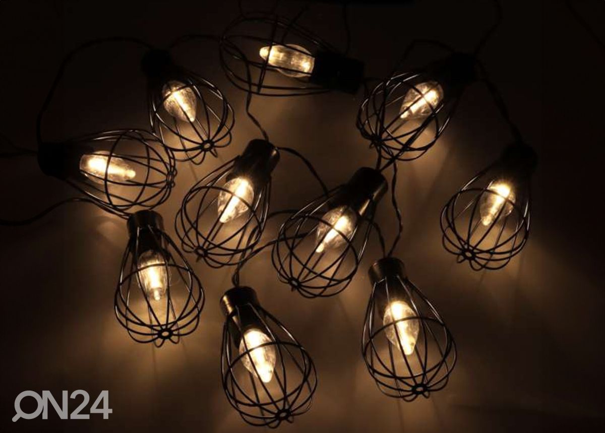 Ulkovalaisin aurinkokennolla Girlande Loft 10 LED kuvasuurennos