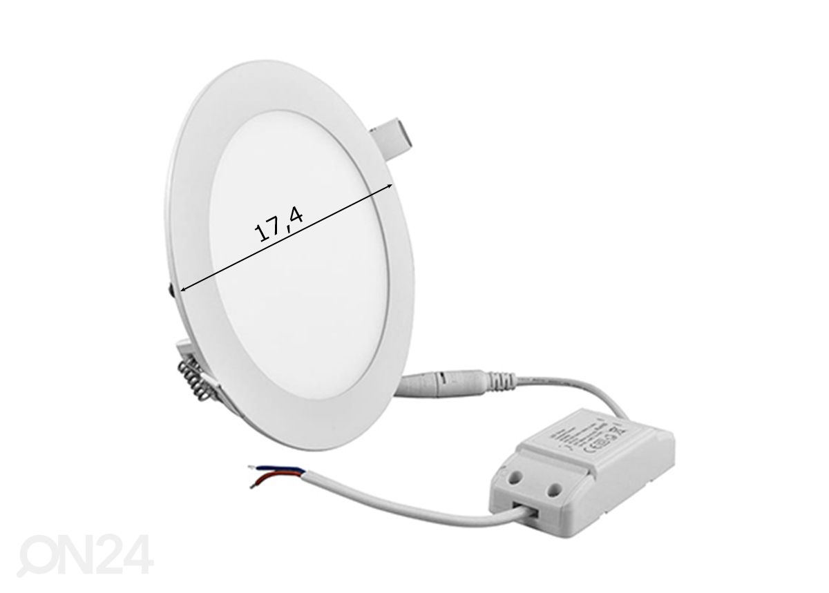 Upotettava valaisin Mars LED 12W kuvasuurennos mitat
