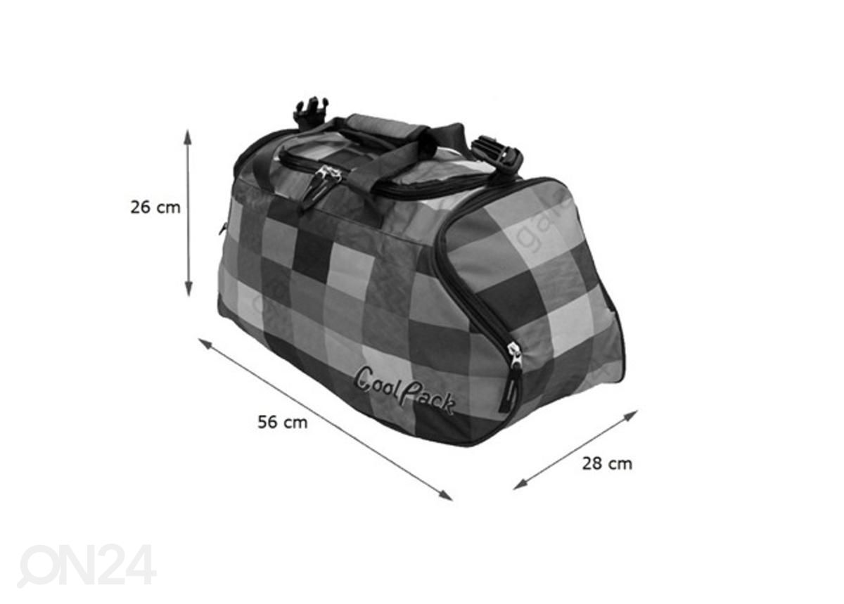 Urheilukassi CoolPack Runner 004 26x56x28 cm kuvasuurennos mitat