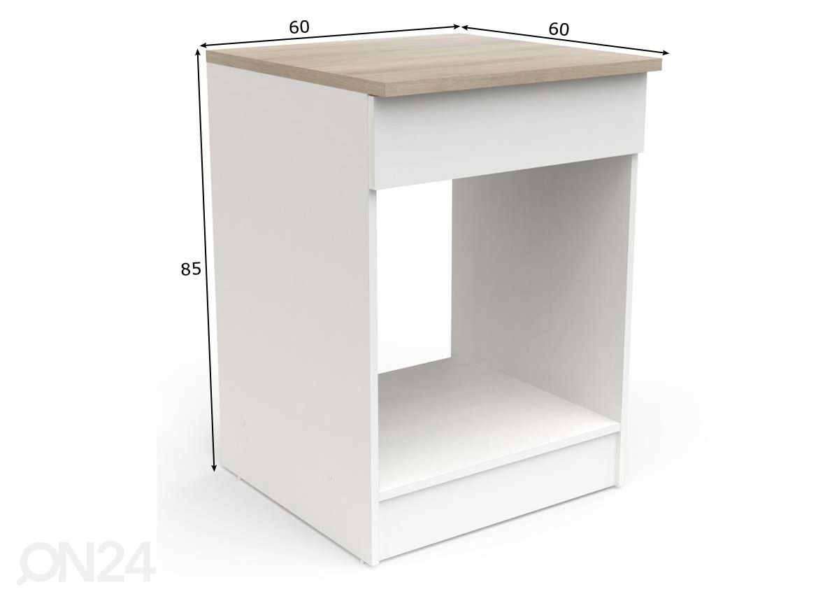 Uunikaappi Soy 60 cm kuvasuurennos mitat