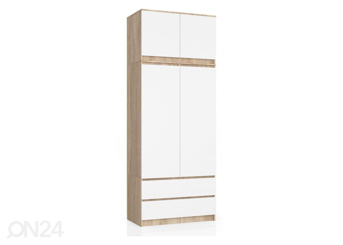 Vaatekaappi 90 cm, sonoma/ valkoinen kuvasuurennos
