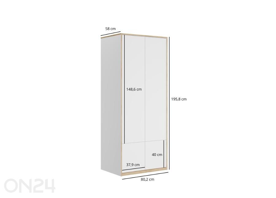 Vaatekaappi Complex kuvasuurennos mitat
